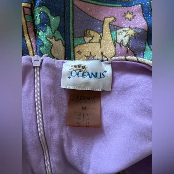 Oceanus x Anthropologie Eden Cutout Strapless Jumpsuit Jumper Purple size M - Picture 9 of 10